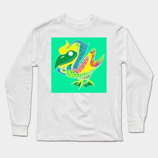 the floral bird ecopop seagull pelican art Long Sleeve T-Shirt